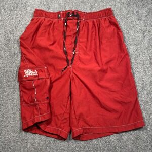 Tony Hawk Board Shorts Mens Large Swim Trunks Cargo Pocket Beach Surf Skateboard